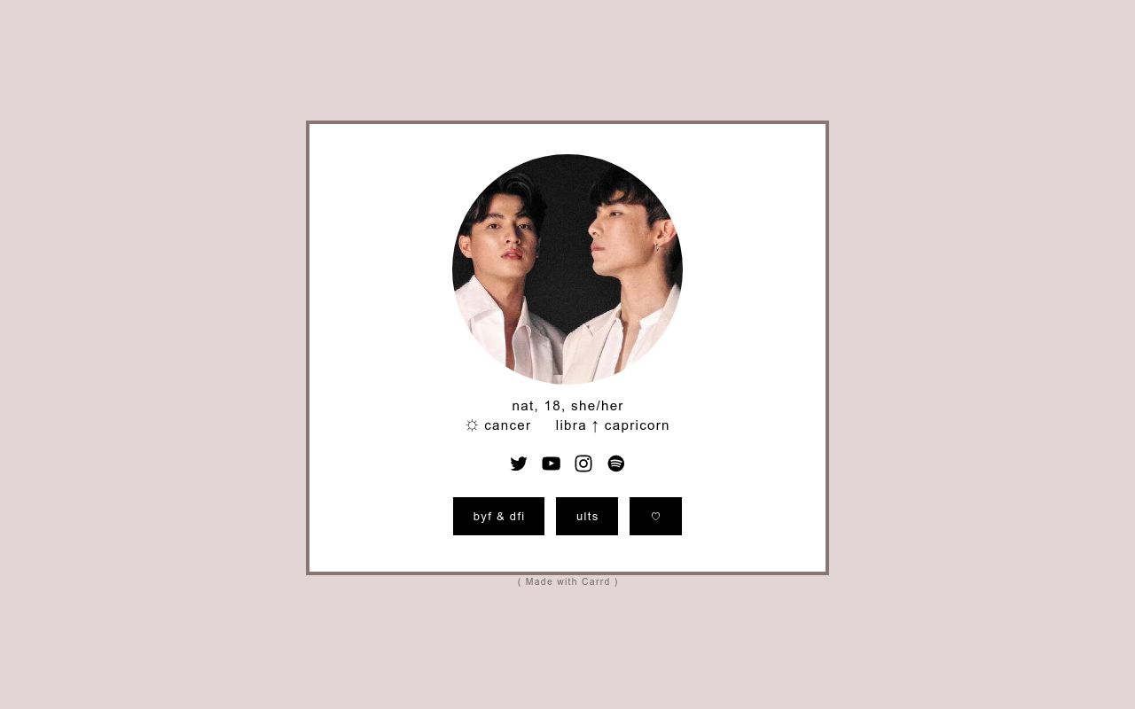 Carrd profile picture for @img